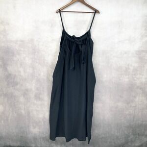 Sol‎ Angeles Women Maxi Sundress Plus OS Gauzy Minimalist Coastal Lounge Cruise